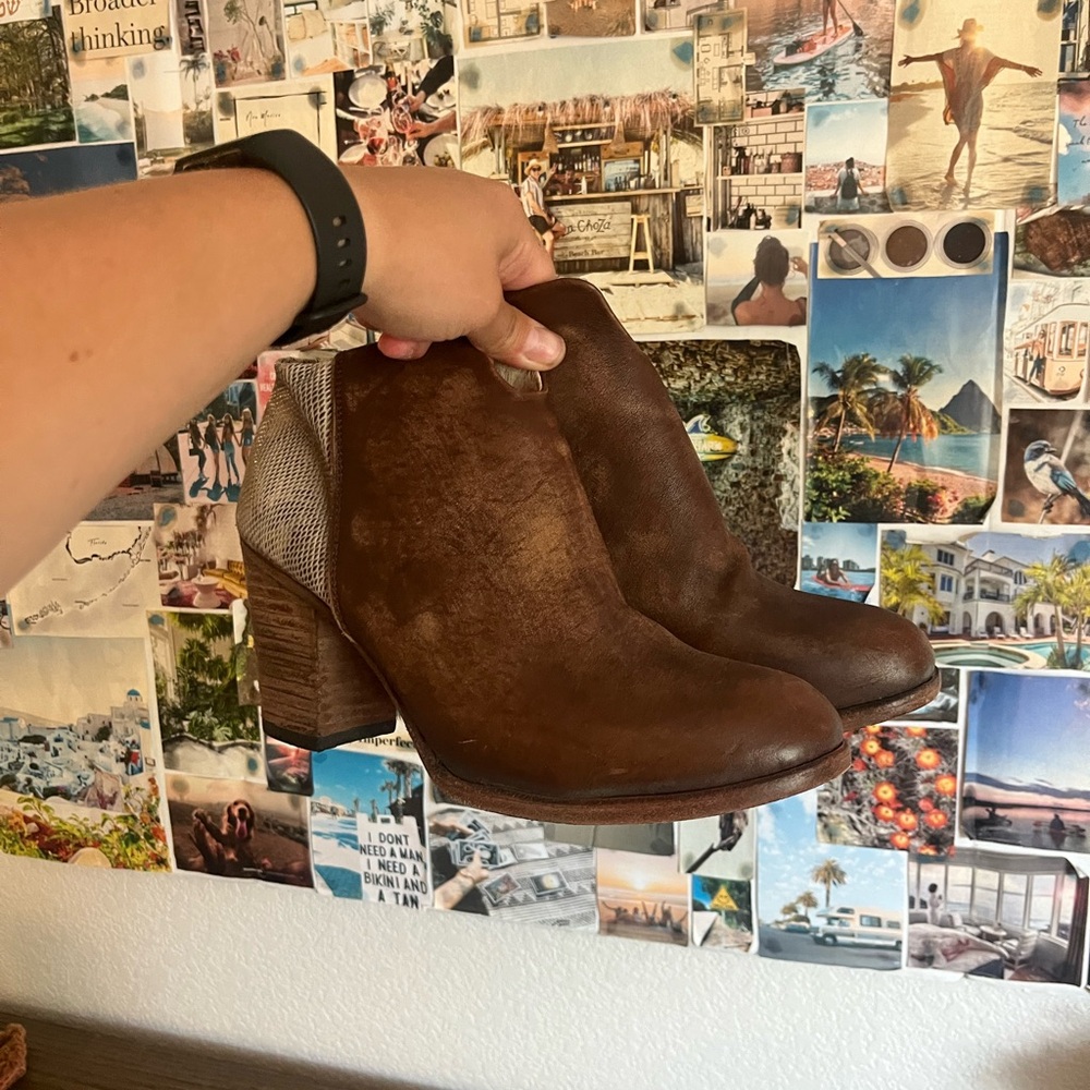 Brown Freebird by Steven Ankle Boots